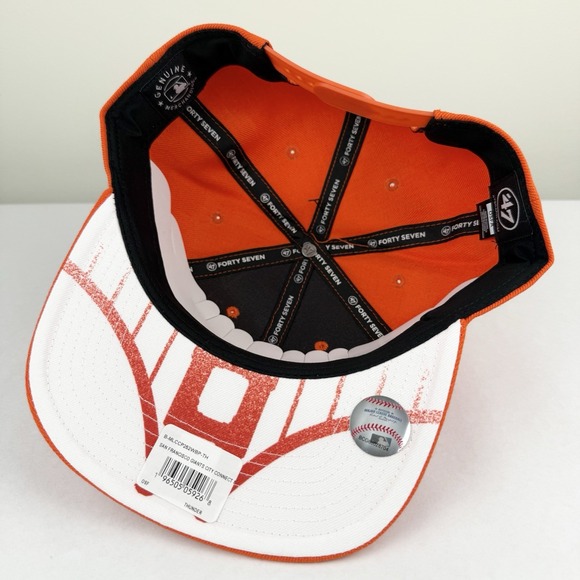 San Francisco Giants '47 Brand Captain City Connect Orange Snapback Hat Cap NEW - Picture 7 of 9